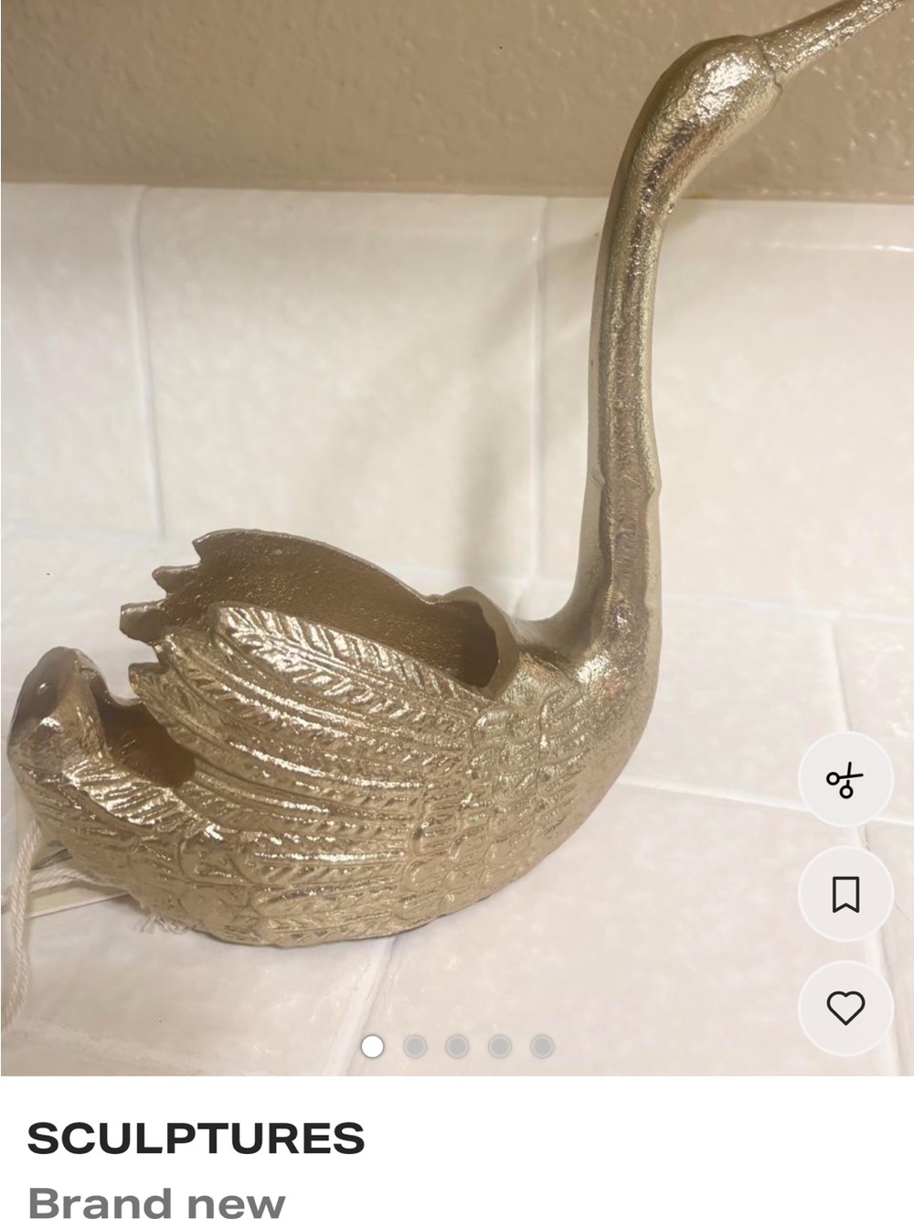 Golden Swan Sculpture